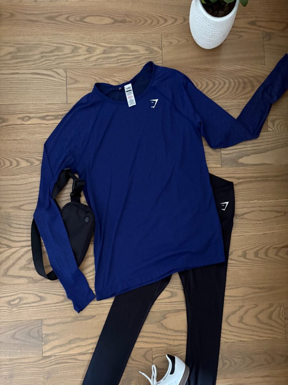 GYMSHARK Vital Seamless Long Sleeve Top in Cobalt Blue, NWOT